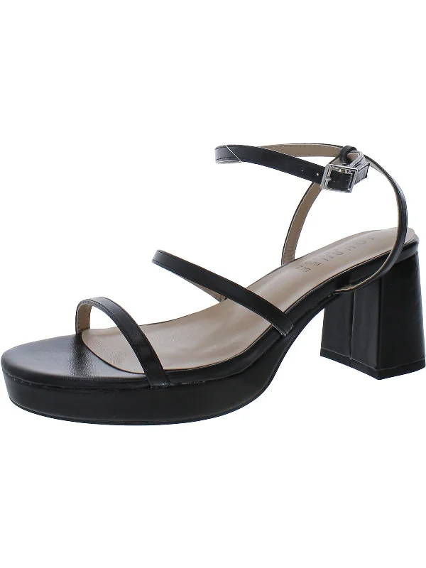 Stylish Ankle Strap Heels for Women--Womens Faux Leather Ankle Strap Pumps