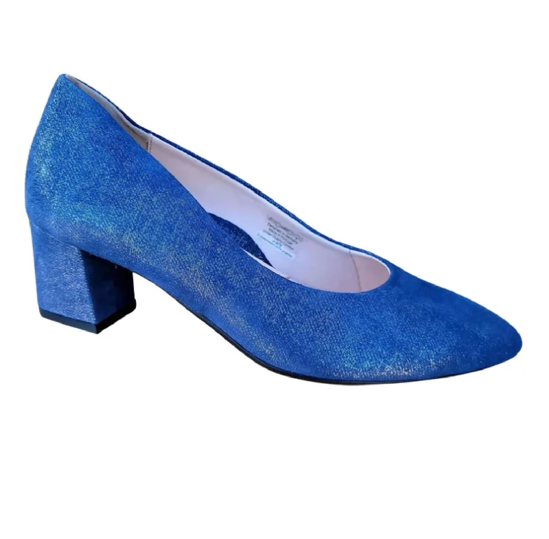 Women's Lichfield Pumps In Navy Glitter Metallic---Trendy Glitter Heels for a Glamorous Look