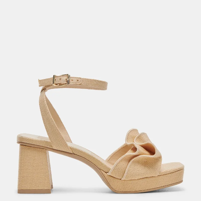 Versatile Heeled Sandals for Any Occasion---Cheer Heels Lt Natural Raffia