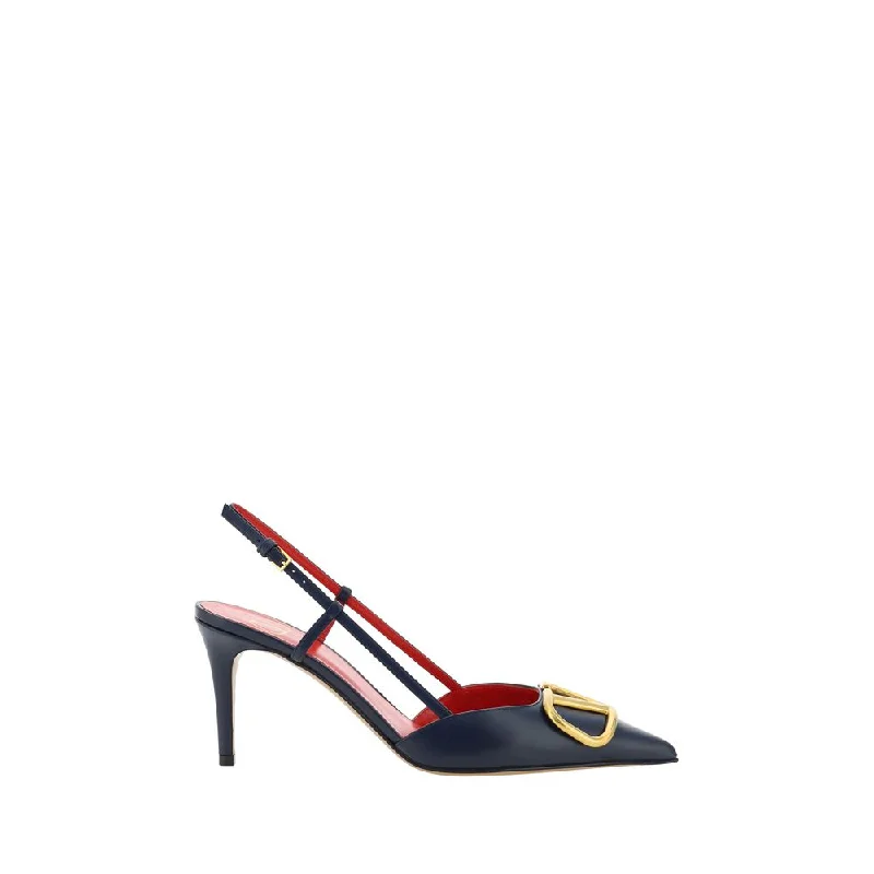 Versatile Dress Heels for Formal and Casual Wear---Valentino Garavani Vlogo Pumps Slingback