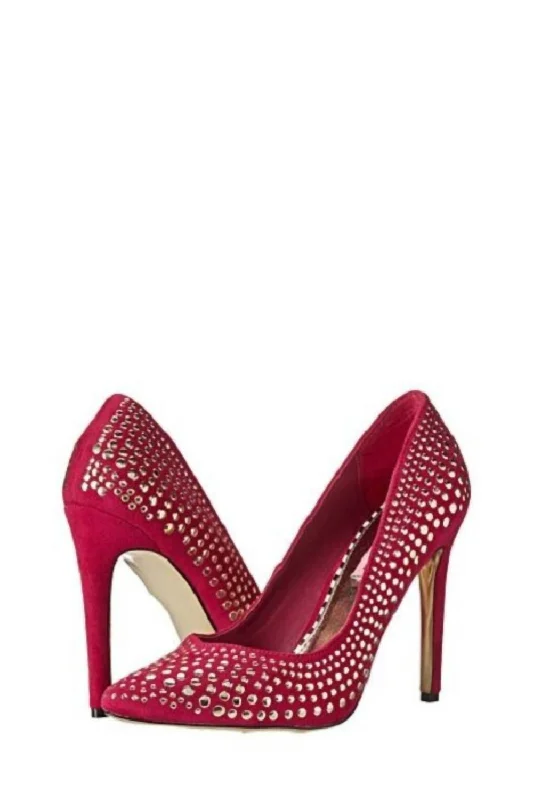 Versatile Heeled Sandals for Any Occasion---Faalyn Heel Pump In Fuschia