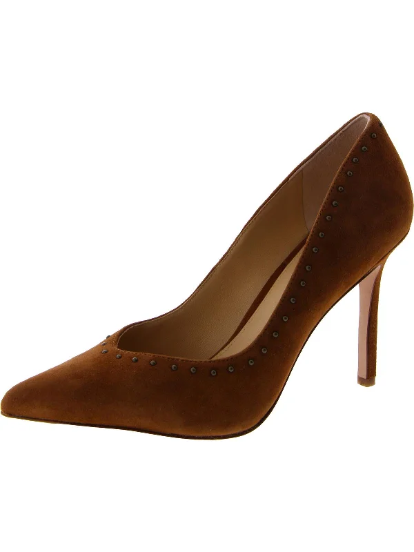 Affordable Suede Ankle Pumps for All-Day Wear--Nathalia Womens Suede Slip-On Pumps