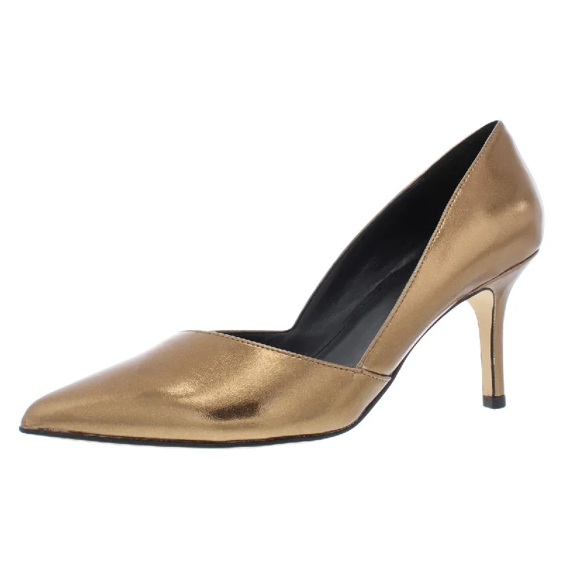 Versatile Dress Heels for Formal and Casual Wear---Marc Fisher Womens Tuscany 2 Metallic Faux Leather Dress Heels