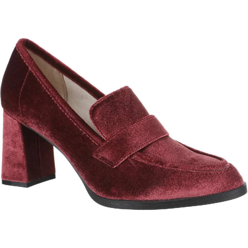 Trendy Chunky Heel Pumps for Casual Wear--LifeStride Womens Farrah Textured Slip On Loafer Heels