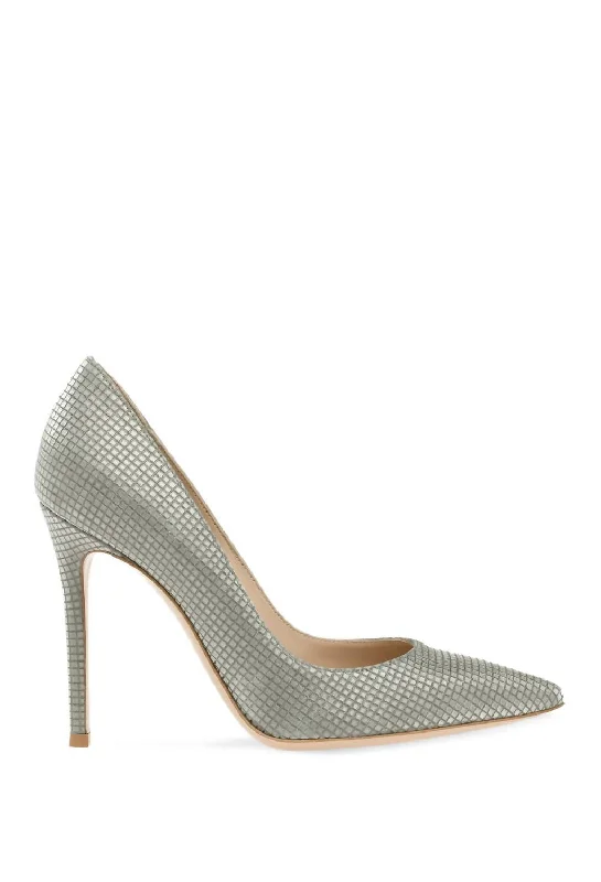 Stiletto Heel Pumps with Perfect Fit--Stiletto Pump In Steel-Fashionable & Classic