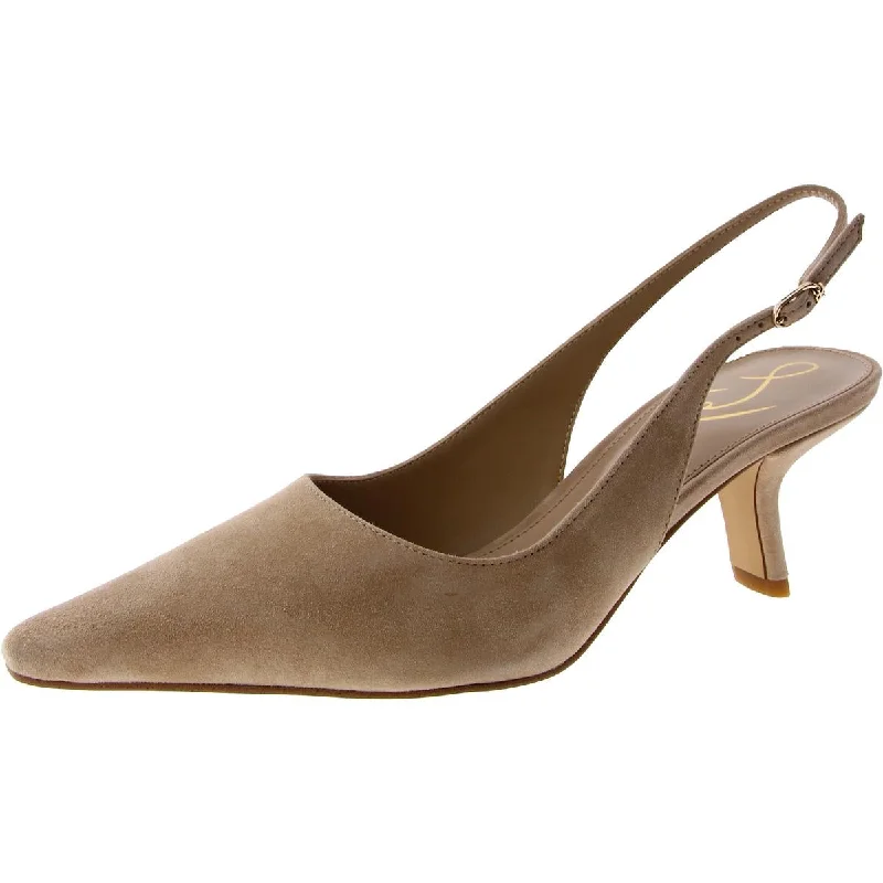 Sam Edelman Womens Suede Slingback Kitten Heels---Fashionable Kitten Heels for Date Night