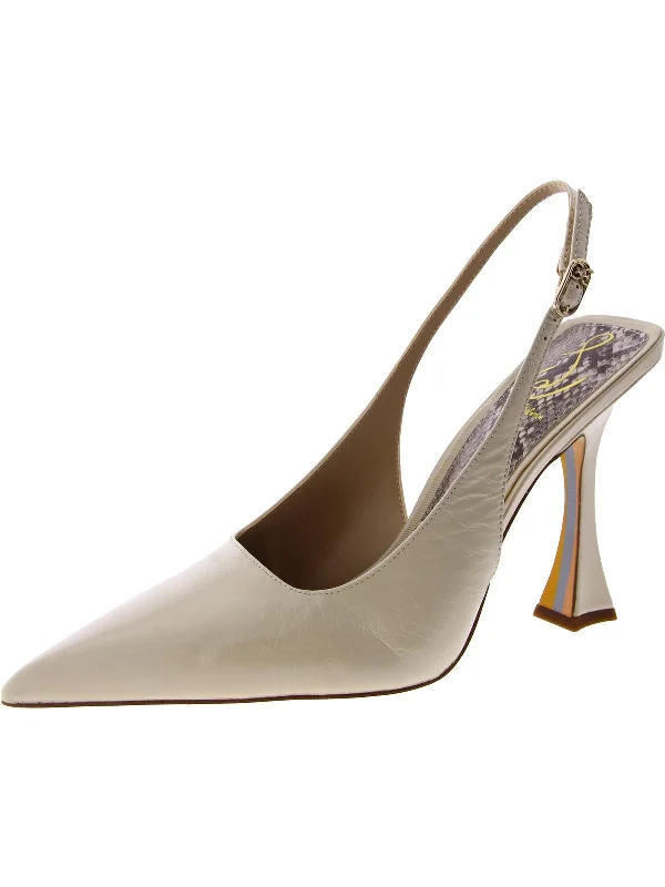 Stiletto Heel Pumps with Perfect Fit--Odette Womens Leather Pointed Toe Pumps-Fashionable & Classic