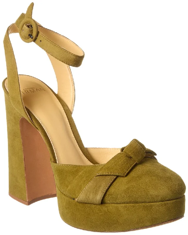 Affordable Suede Ankle Pumps for All-Day Wear--Alexandre Birman Clarita Vita 120 Suede Platform Pump