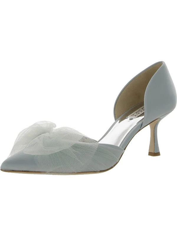 Stiletto Heel Pumps with Perfect Fit--Festive Womens Satin Pointed Toe D'Orsay Heels-Fashionable & Classic