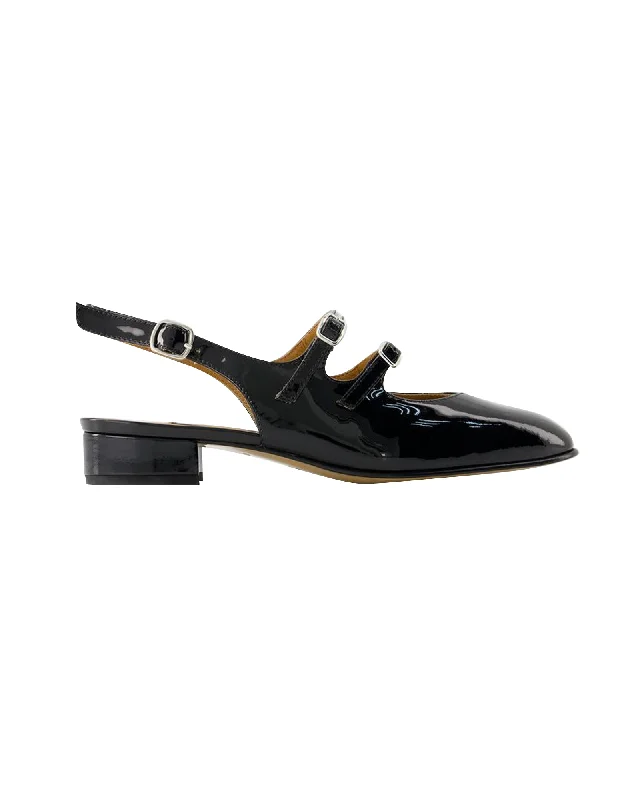 Peche Pumps - Carel - Leather - Black---Comfortable Leather Pumps for Office and Everyday Wear