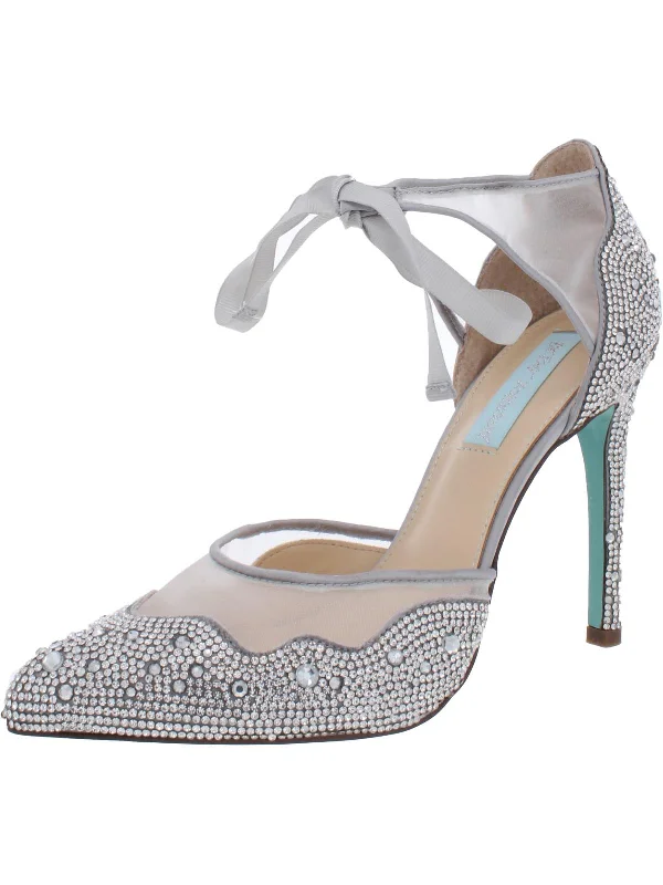 Iris Womens Embellished Stiletto Evening Heels---Elegant Evening Heels for Weddings and Parties