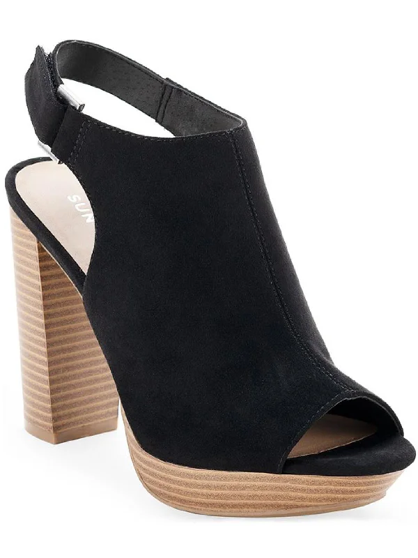 Affordable Suede Ankle Pumps for All-Day Wear--Rebeccaa Womens Microsuede Sling Back Heels