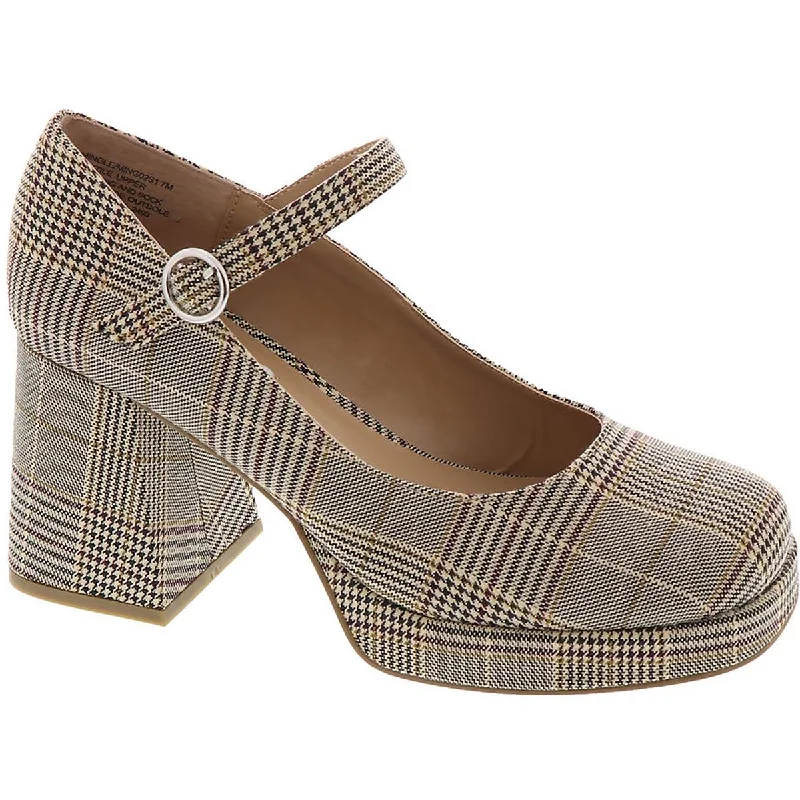 Trendy Chunky Heel Pumps for Casual Wear--Steve Madden Womens Mingle Buckle Block Heel Mary Jane Heels