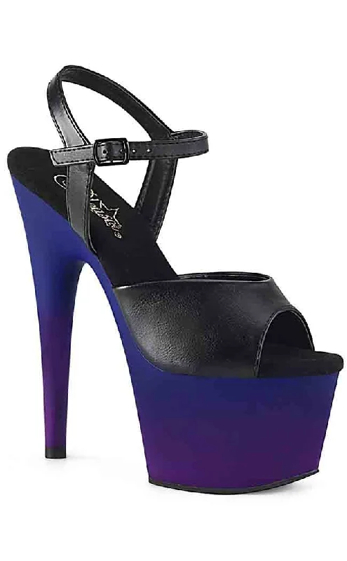 Stiletto Heel Pumps with Perfect Fit--ADORE-709BP Black & Blue-Purple Ombre Heels-Fashionable & Classic