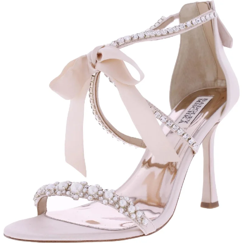 Affordable Rhinestone Pumps for a Dazzling Look---Badgley Mischka Womens Nayeli Leather Rhinestone Pumps