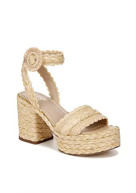 Versatile Heeled Sandals for Any Occasion---Women's Iliana Wedge In Sand