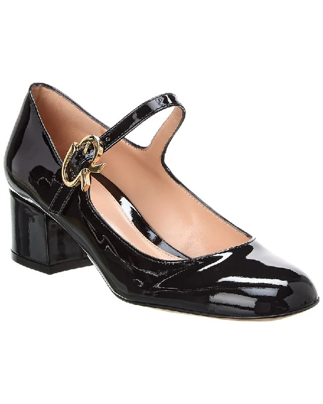 Sleek and Shiny Patent Pump Heels for a Polished Look--Gianvito Rossi Mary Ribbon 55 Patent Pump