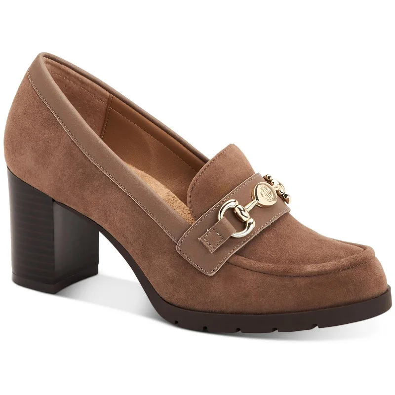 Affordable Suede Ankle Pumps for All-Day Wear--Giani Bernini Womens Porshaal Suede Embellished Loafer Heels