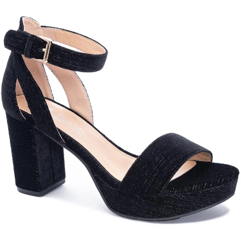 Trendy Chunky Heel Pumps for Casual Wear--CL by Laundry Womens Velvet Cushioned Footbed Pumps