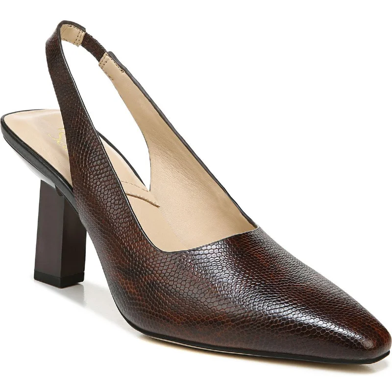 Fashionable Leather Slingback Pumps for Casual Wear--Franco Sarto Womens Milano Leather Slingback Heels