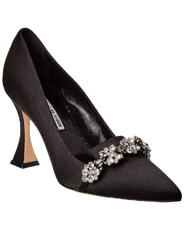 Manolo Blahnik Perlonhi 90 Satin PumpAffordable Satin Heels with a Luxe Touch