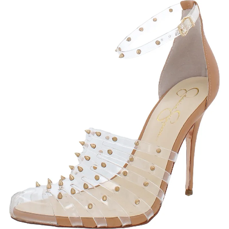 Versatile Dress Heels for Formal and Casual Wear---Jessica Simpson Westah Women's Studded Faux Leather Caged Dress Heels