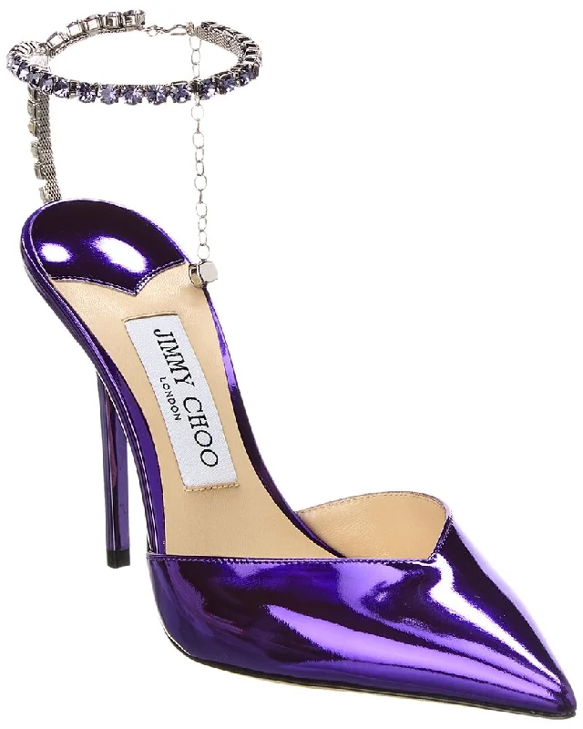 Jimmy Choo Saeda 100 Leather Pump---Comfortable Leather Pumps for Office and Everyday Wear