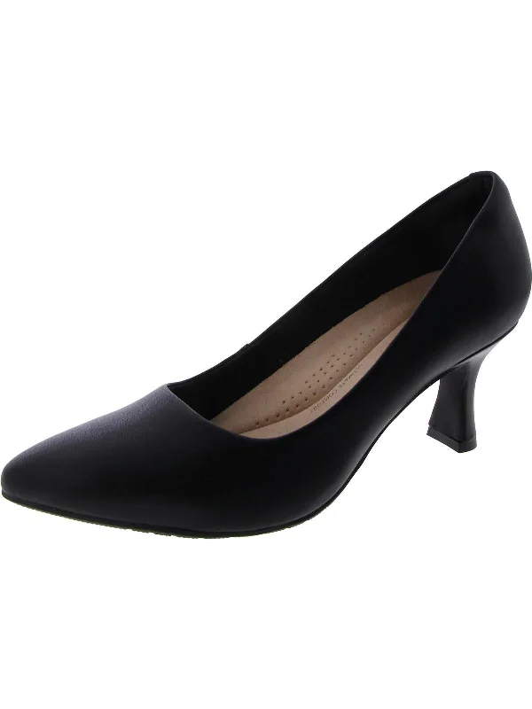 Stylish Slip-On Pumps for Quick Elegance---Womens Leather Slip On Pumps