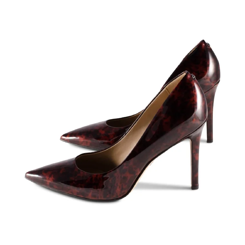 Stiletto Heel Pumps with Perfect Fit--Women's Hazel Stiletto Heel In Tortoise Patent-Fashionable & Classic