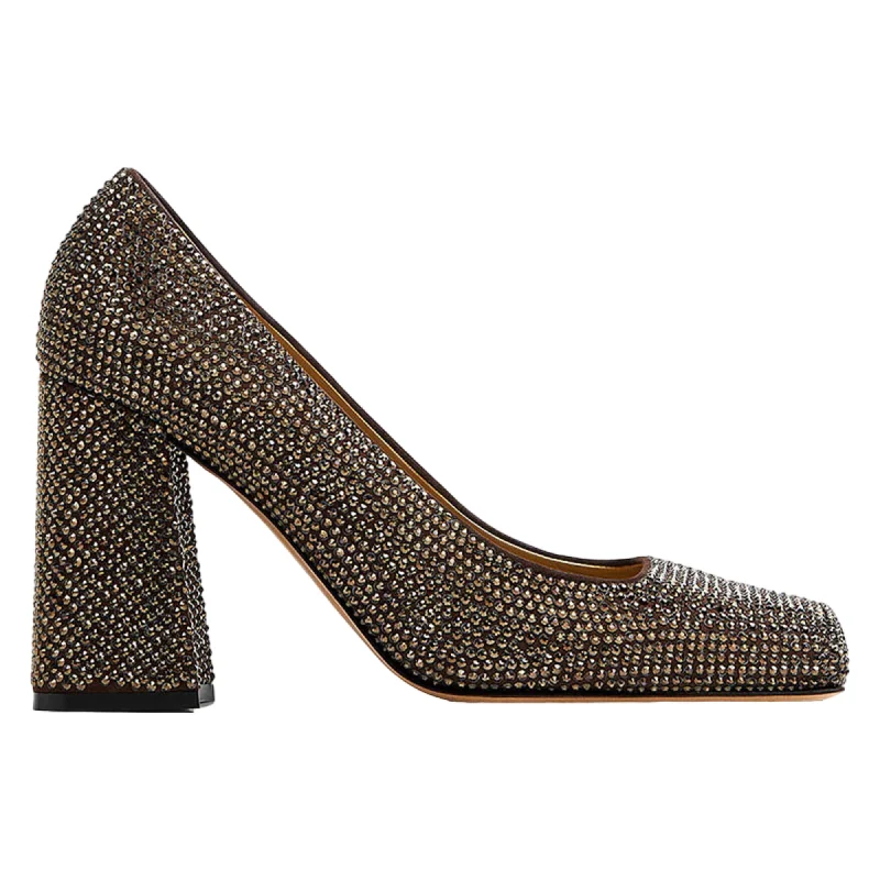 Bottega Veneta Crystal Embellished Tower Pumps---Chic Embellished Pumps for a Glamorous Look