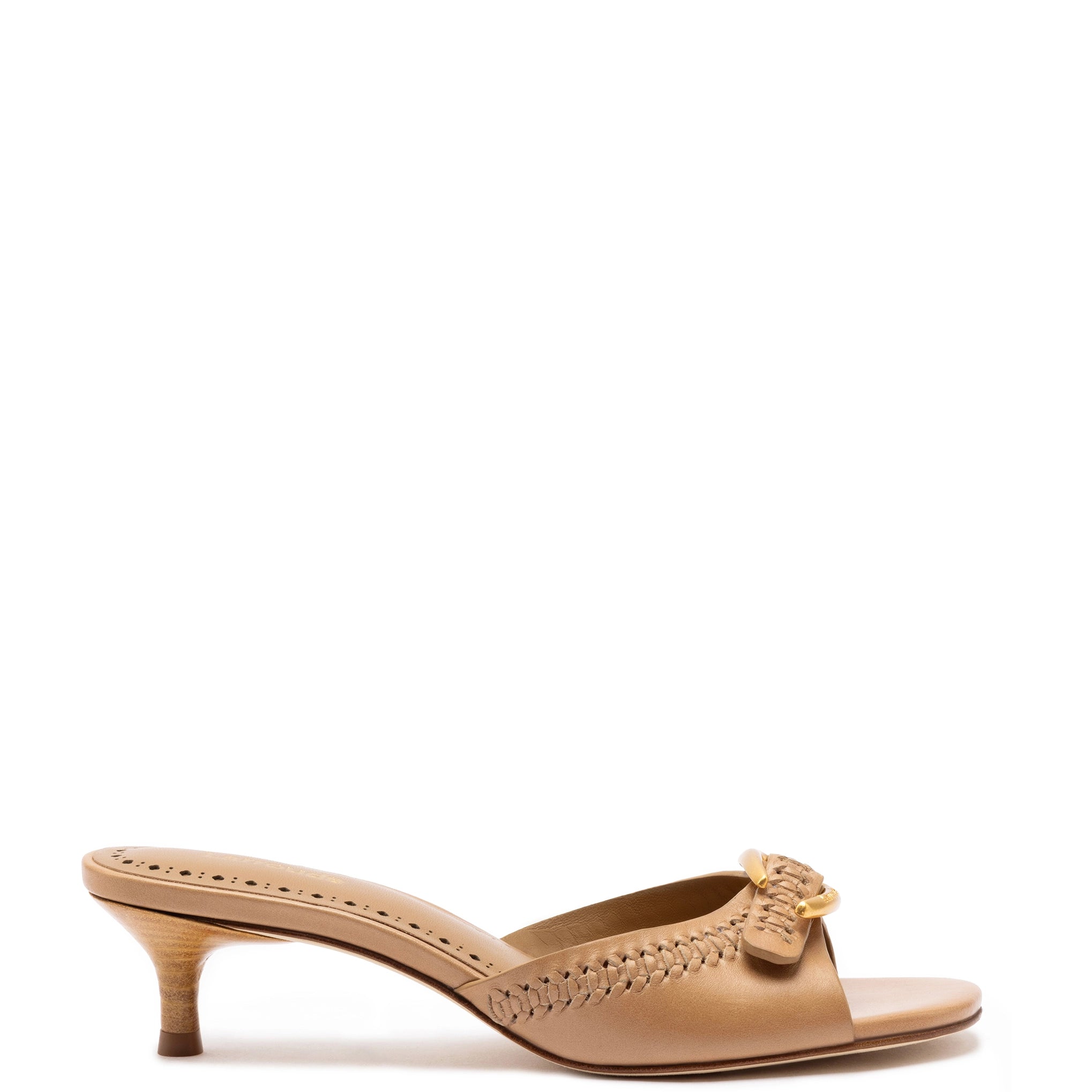 Verona Mule In Hazelnut Leather---Comfortable Leather Pumps for Office and Everyday Wear