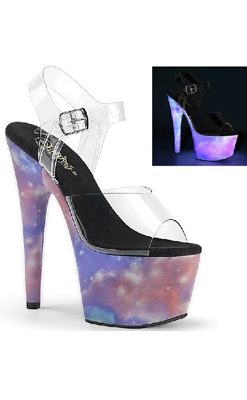 Stiletto Heel Pumps with Perfect Fit--ADORE-708REFL Purple-Blue Reflective Heels-Fashionable & Classic