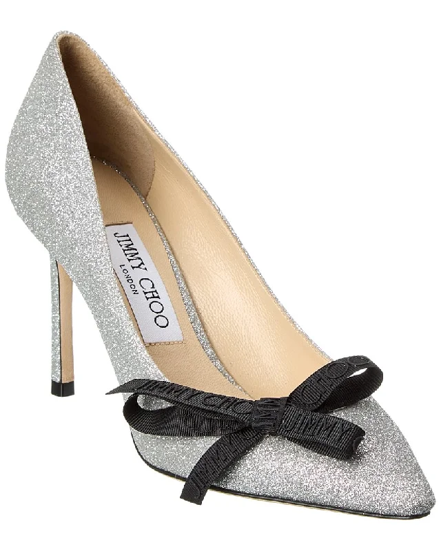 Jimmy Choo Romy 85 Glitter Pump---Trendy Glitter Heels for a Glamorous Look