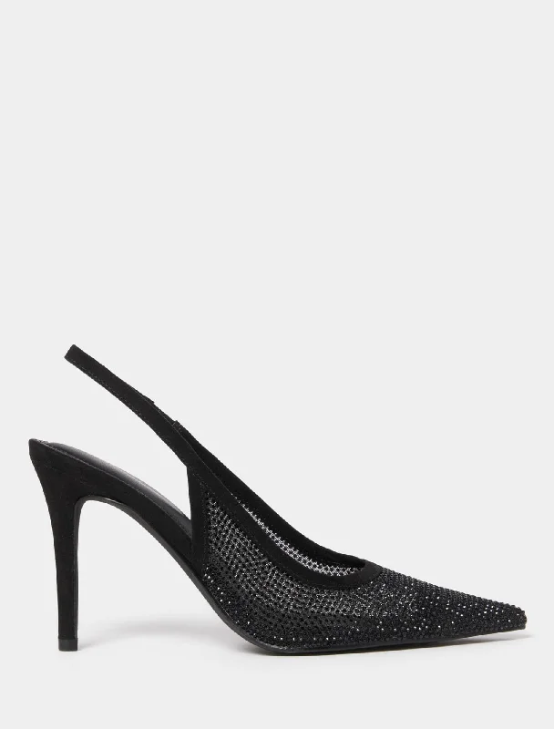 Emma Embellished Slingback Heel---Chic Embellished Pumps for a Glamorous Look