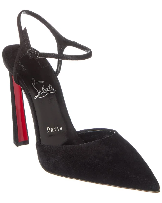 Affordable Suede Ankle Pumps for All-Day Wear--Christian Louboutin Condora Riviera 100 Suede Pump