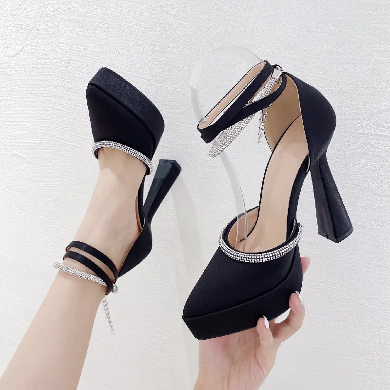 Stylish Platform Heels for Extra Height--Angelene-101 Platform Point Toe High Heels