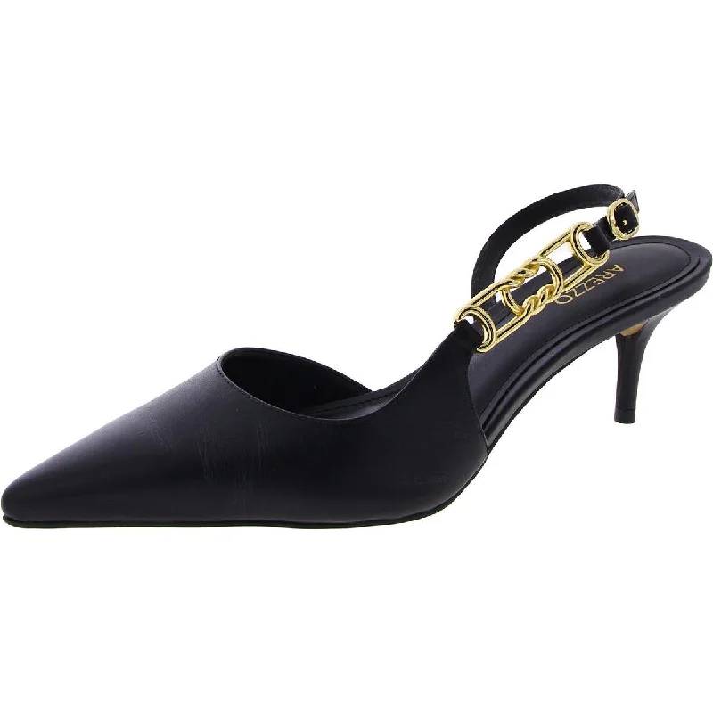 Stiletto Heel Pumps with Perfect Fit--Arezzo Womens FAYE Pumps Pointed toe Slingback Heels-Fashionable & Classic