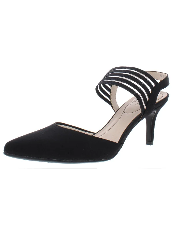 Versatile Dress Heels for Formal and Casual Wear---Sanya Womens Cushioned Footbed Slingback Dress Heels