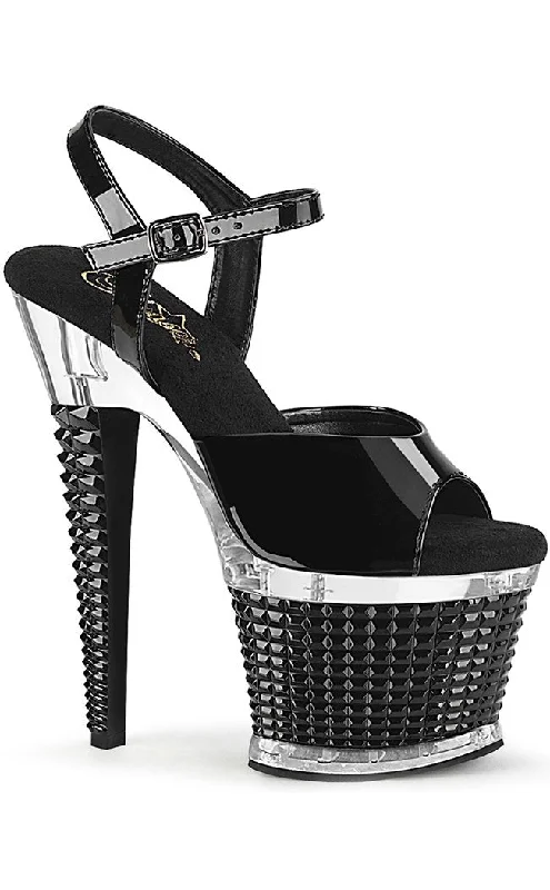 Sleek and Shiny Patent Pump Heels for a Polished Look--SPECTATOR-709 Black Patent Platform Heels