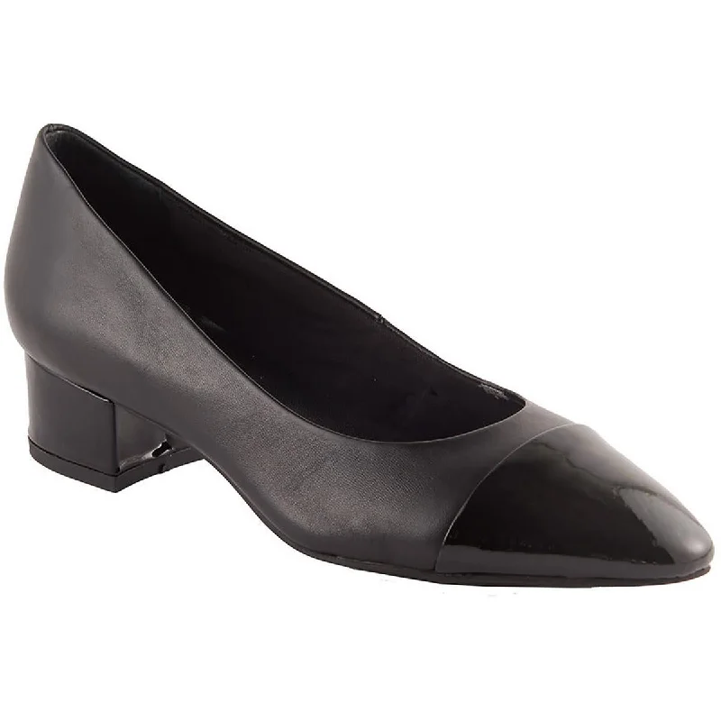 David Tate Womens Colette Leather Slip-On Pumps---Comfortable Leather Pumps for Office and Everyday Wear