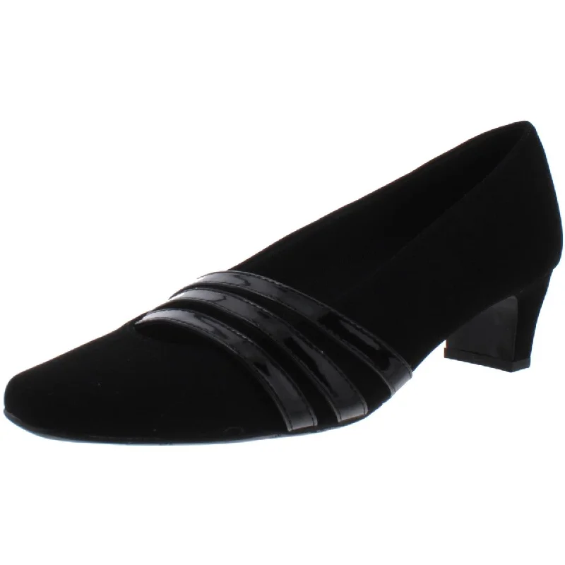 Affordable Suede Ankle Pumps for All-Day Wear--Entice Womens Faux Suede Comfort Dress Heels