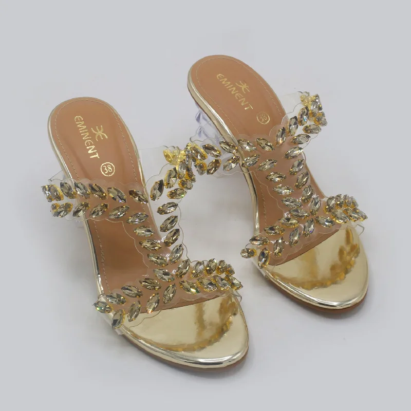 Versatile Heeled Sandals for Any Occasion---Eminent Women's Heel - Golden