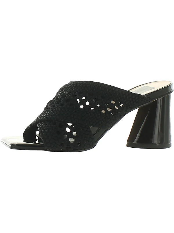 Patch Womens Square toe Slip-on Block Heels---Durable Square Toe Block Heels for Everyday Use