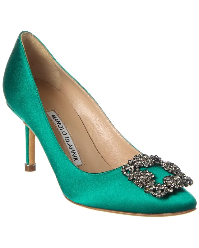 Manolo Blahnik Hangisi 70 Satin PumpAffordable Satin Heels with a Luxe Touch