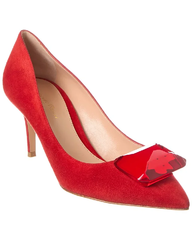 Affordable Suede Ankle Pumps for All-Day Wear--Gianvito Rossi Jaipur 70 Suede Pump