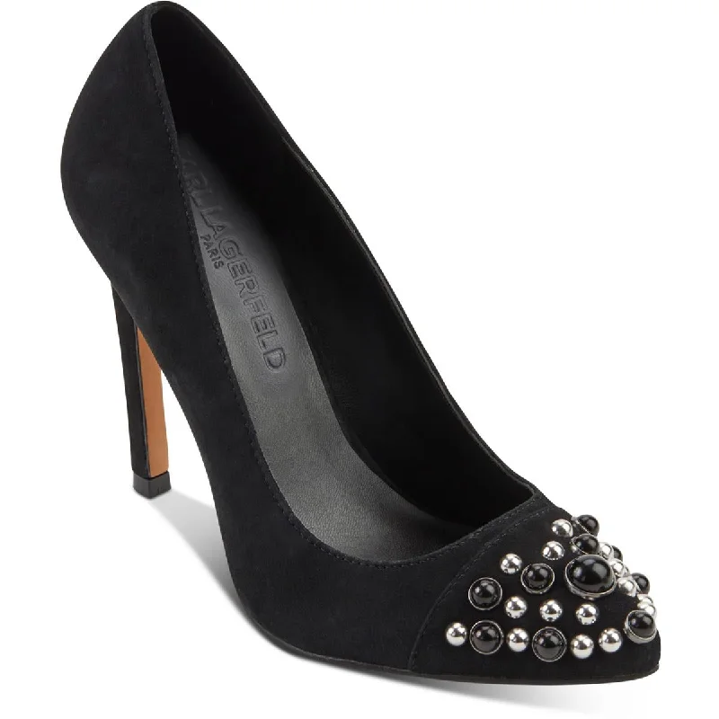 Affordable Suede Ankle Pumps for All-Day Wear--GIZELA Womens Suede Embellished Pumps