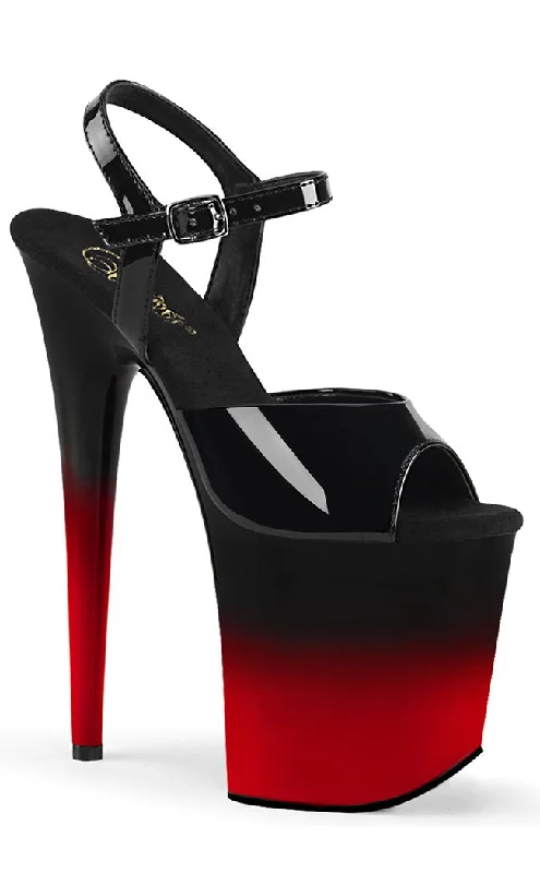 Stylish Platform Heels for Extra Height--FLAMINGO-809BR-H Red-Black Platform Heels