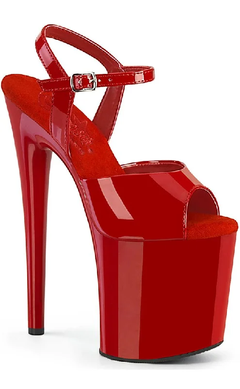 Sleek and Shiny Patent Pump Heels for a Polished Look--NAUGHTY-809 Red Patent Platform Heels