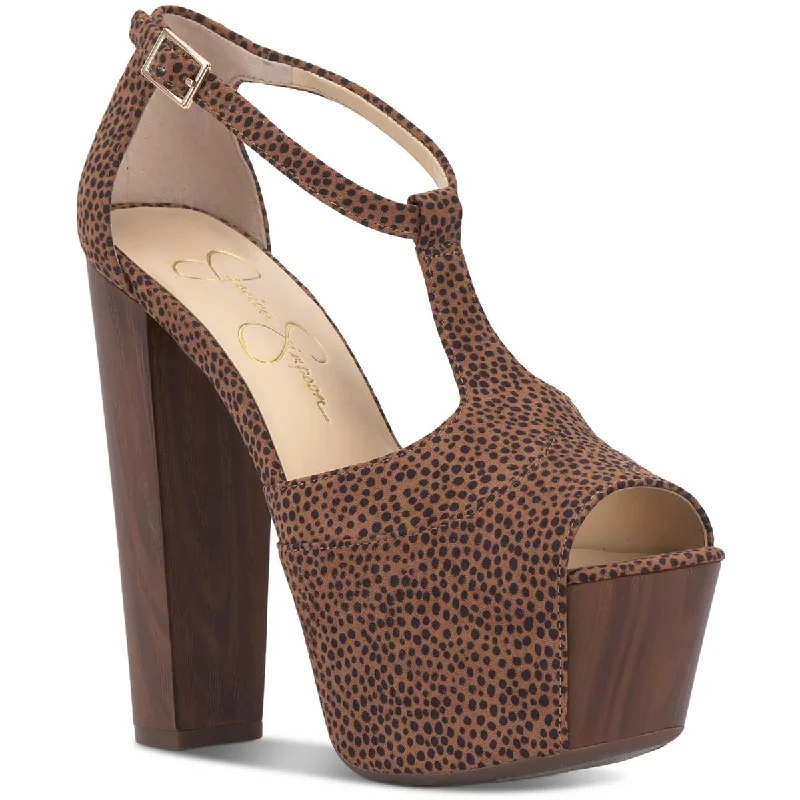 Stylish Ankle Strap Heels for Women--Jessica Simpson Womens Dany Peep-Toe Ankle Strap Platform Heels