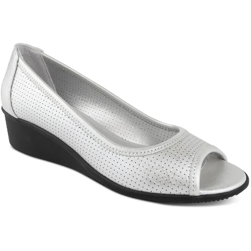 Stylish Open Toe Heels for Summer--Karen Scott Womens Yaritza Open Toe Slip On Wedge Heels